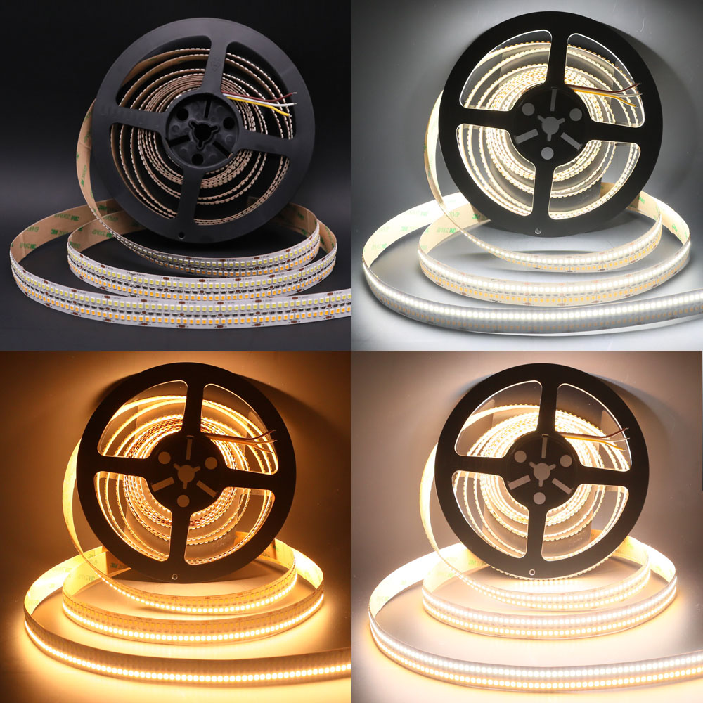 DC24V Double Row 2835SMD 16.4Ft 2400LEDs Super Bright Tunable White LED Strip Lights DC24V Double Row 2835SMD 16.4Ft 2400LEDs Super Bright Tunable White LED Strip Lights
